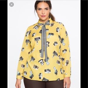 Eloquii conversational button down top(sale)